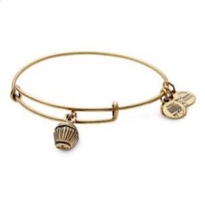 Gold cupcake Alex and Ani bracelet